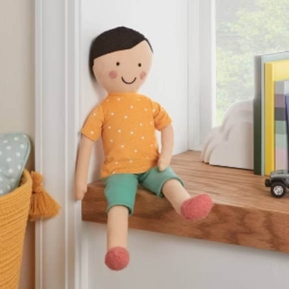 Kids' Decorative Pillow Pal Yellow Dot - Pillowfort™: Novelty Plush Pillow - Picture 2 of 8